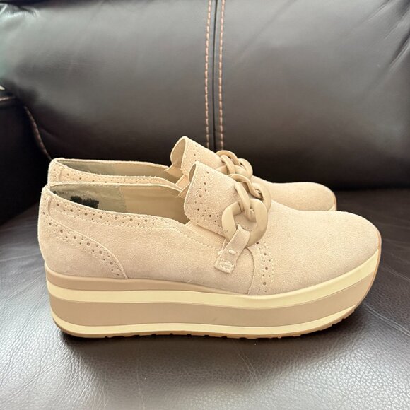 Dolce Vita Beige Platform Loafers - Picture 6 of 9